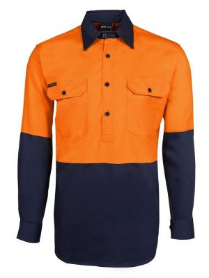 Hi Vis Close Front L/S Shirt