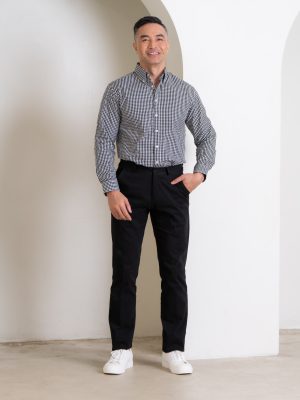Men’s Miller Long Sleeve in Black/White