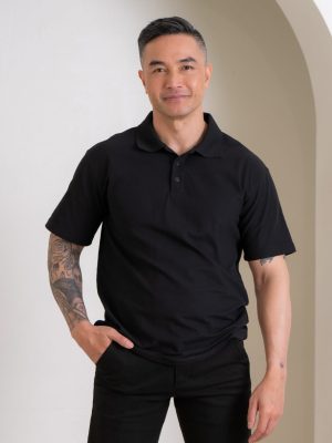 Men's Signature Polo - Short Sleeve in Black