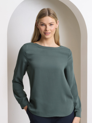 S828LL Womens Madison Boatneck Top