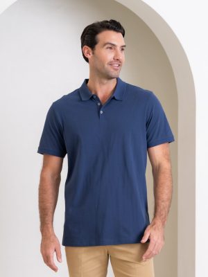 Mens City Short Sleeve Polo - MINERAL BLUE