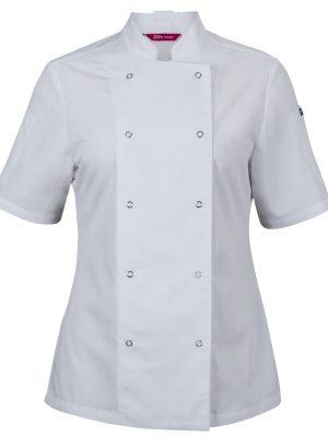 JB'S LADIES S/S SNAP BUTTON CHEF JACKET