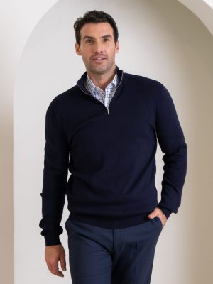 MENS ¼ ZIP PULLOVER In Navy