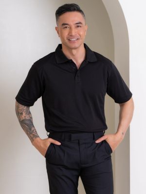 MENS SIGNATURE POLO In black