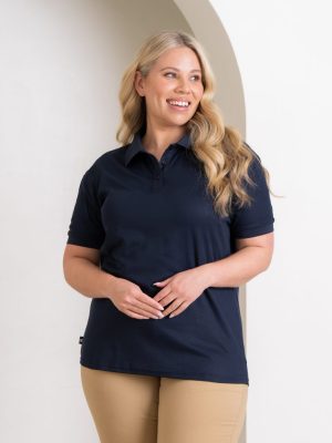 WOMENS SIGNATURE POLO In Navy