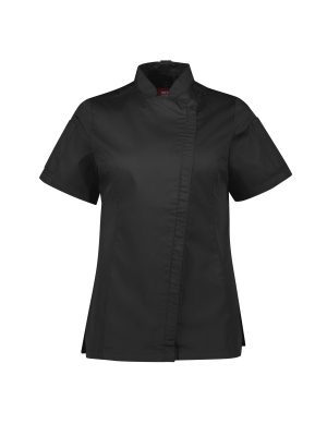 Women's Alfresco Short Sleeve Chef Jacket- Black