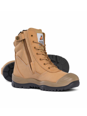 MENS HIGH LEG ZIPSIDER BOOT W/ SCUFF CAP