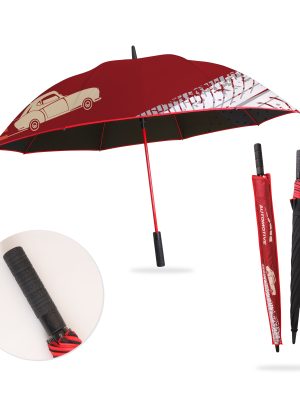 Tire Handle Car Umbrella Mockup of red car design