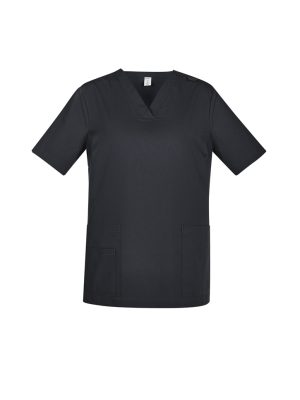 charcoal Womens Tokyo Scrub Top - front