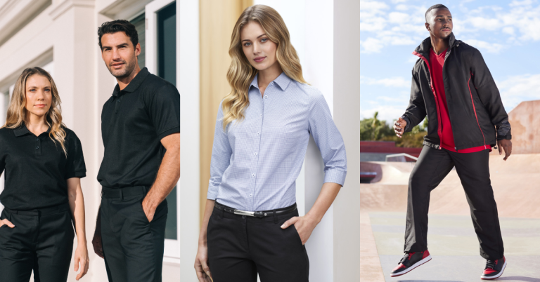 three grid of landscape images for different uniforms