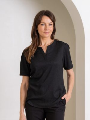 Womens Ruche Short Sleeve Blouse