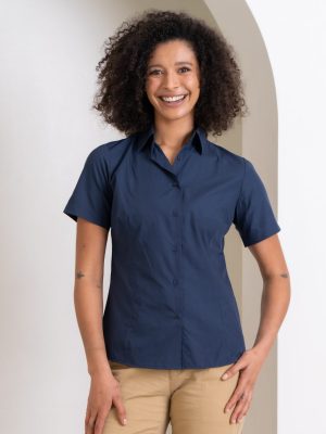 Ladies Blake Short Sleeve Shirt in Navy