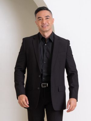 Mens Siena 2 Button Jacket in black