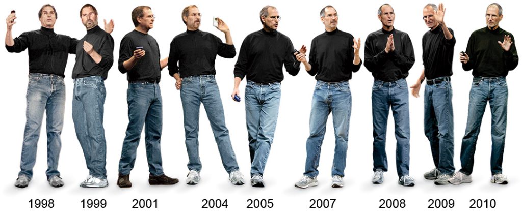 steve jobs wearing the same outfit for years