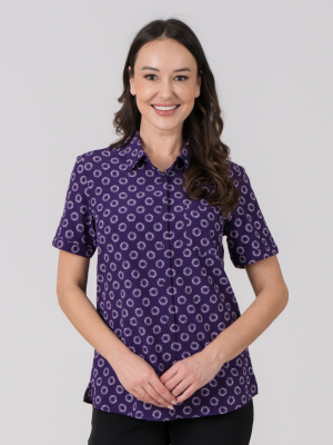 womens purple florence daisy shirt