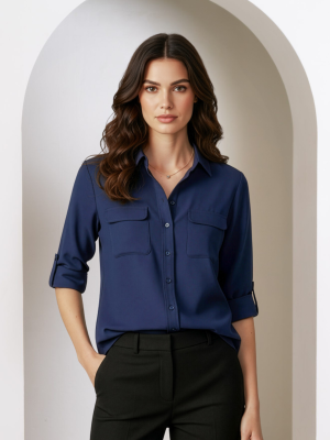 madison navy long sleeve shirt