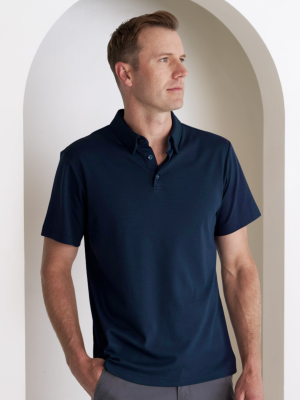 P515MS mens navy lotus polo
