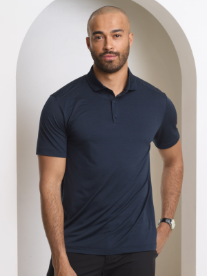 Mens Phoenix Short Sleeve Polo in black
