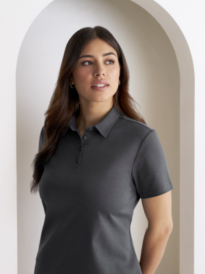 P515LS womens charcoal lotus polo