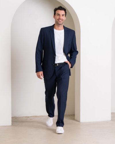 mens ice s/s tee with renew slim fit flat front pant and renew city fit jacket