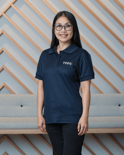 TEEG navy short sleeve signature polo